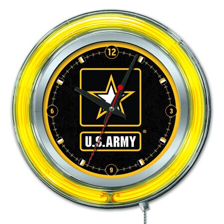 United States Army Double Neon 15 Clock